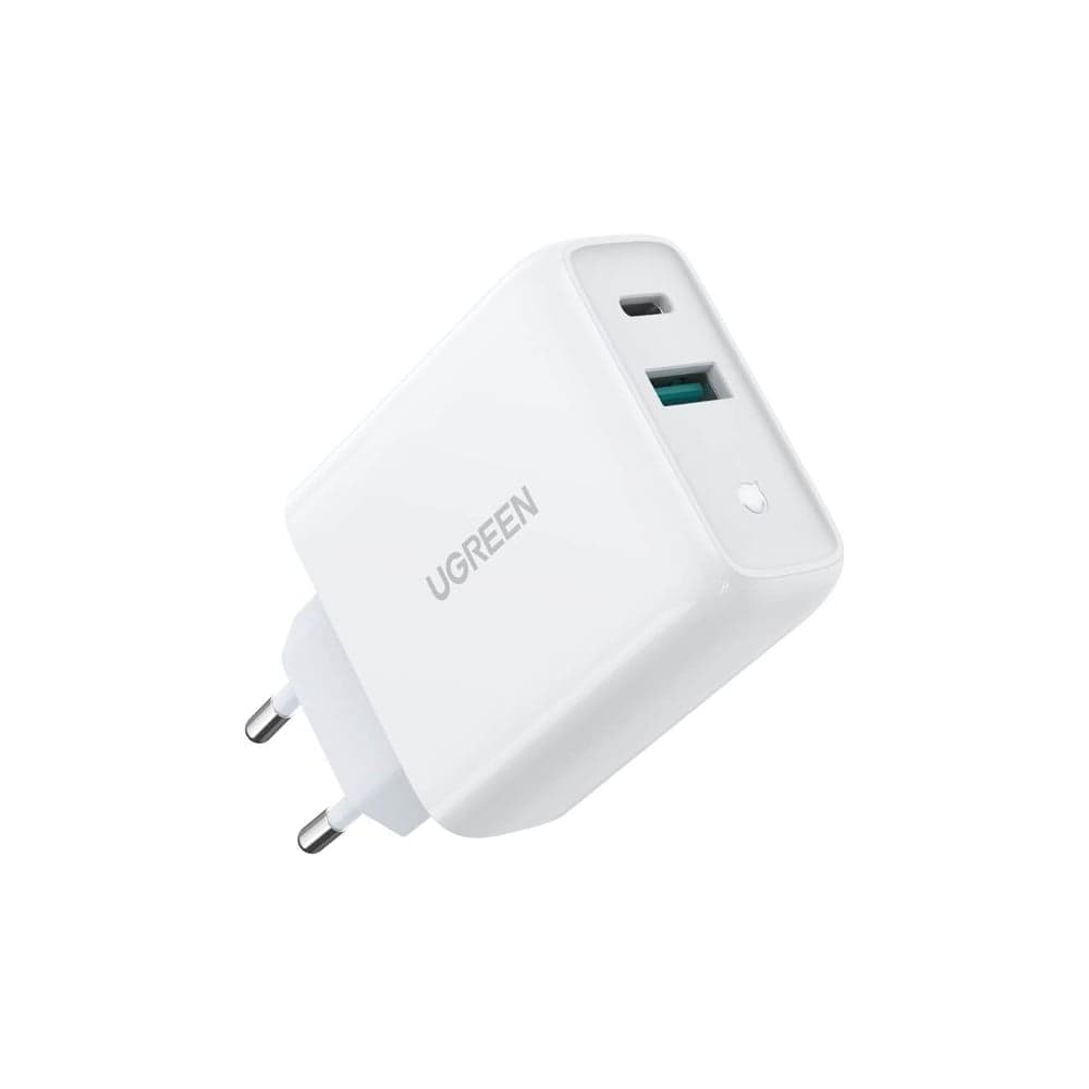 Сетевое зарядное устройство Ugreen USB A + USB C 36W Wall Charger, цвет белый 60468
