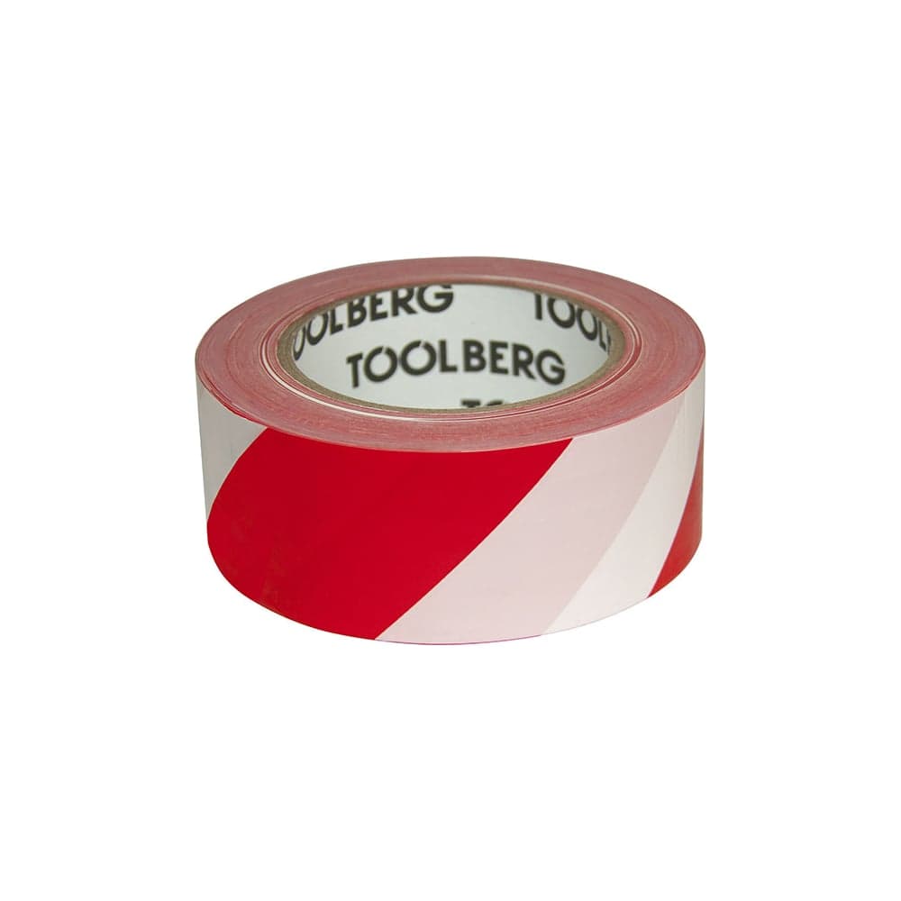 Сигнальная лента для ограждений Toolberg бело-красная, 200 м, 50 мм ЛА-00000350