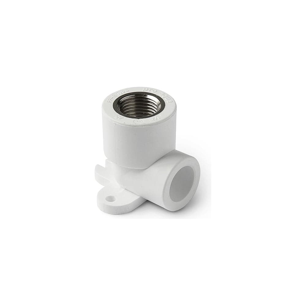 Комбинированный угольник с креплением PRO AQUA PP-R ВР белый, 25 мм, 1/2" PA28012Pb