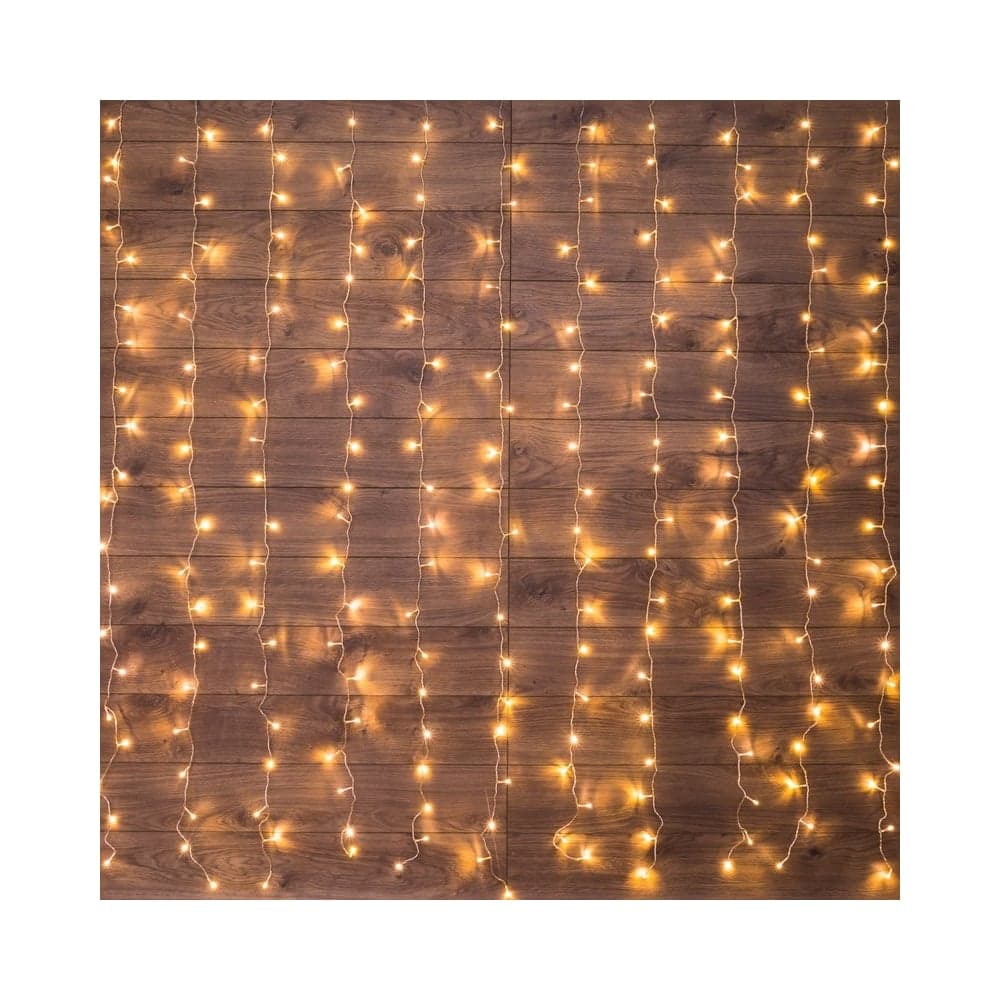 Гирлянда Neon-Night дождь (занавес) 1.5х1 м, прозрачный ПВХ, 96 LED тепло-белые, IP20 235-026