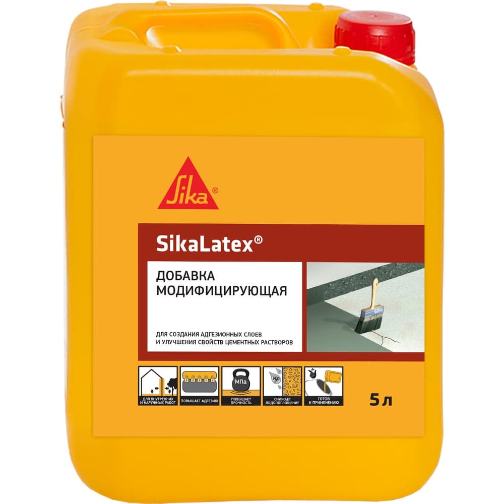 Модифицирующая добавка для цементных растворов SIKA Latex Канистра 5Л 451802