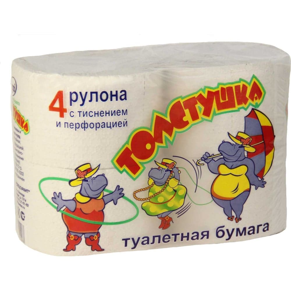 Туалетная бумага Lizzi "Толстушка" 2-слоя, 4 рулона 1-3936