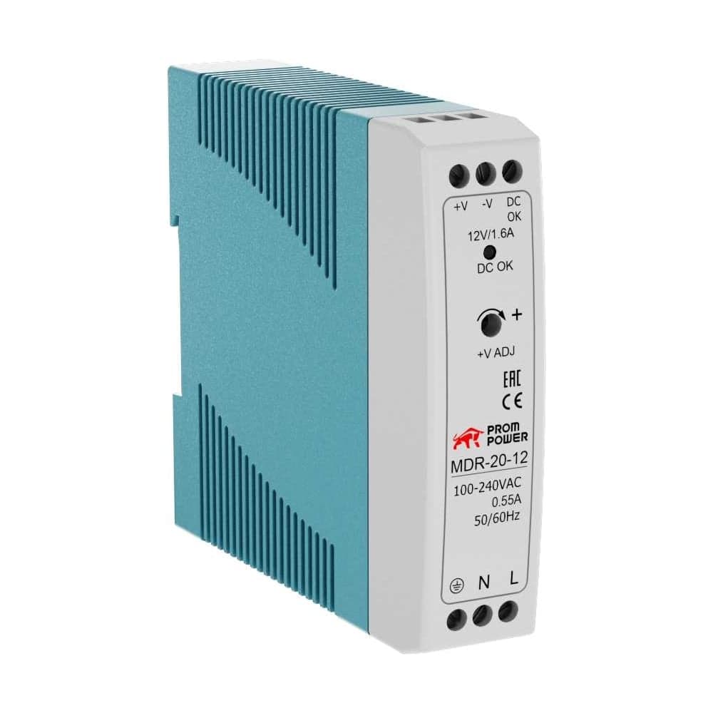 Источник питания Prompower mdr-20-12, на выходе 12 В DC, 1.6a, 20 Вт. входное 85-264 В AC (120-370 В DC) MDR2012