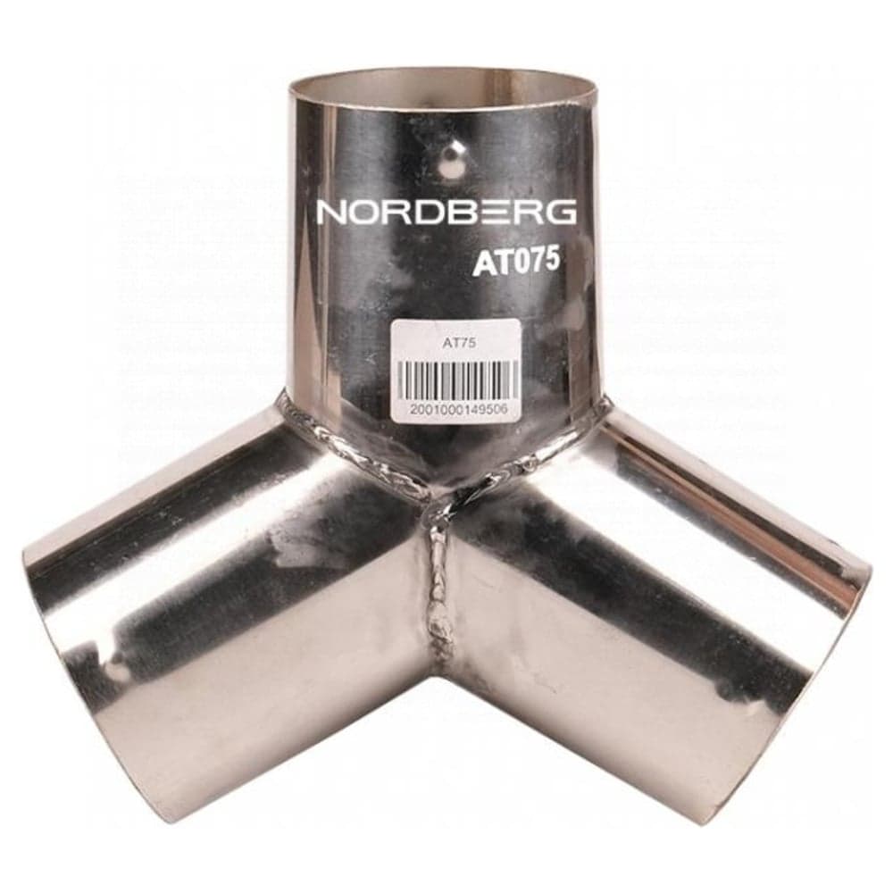 Переходник Y-образный металлический для шланга NORDBERG D=75мм AT75