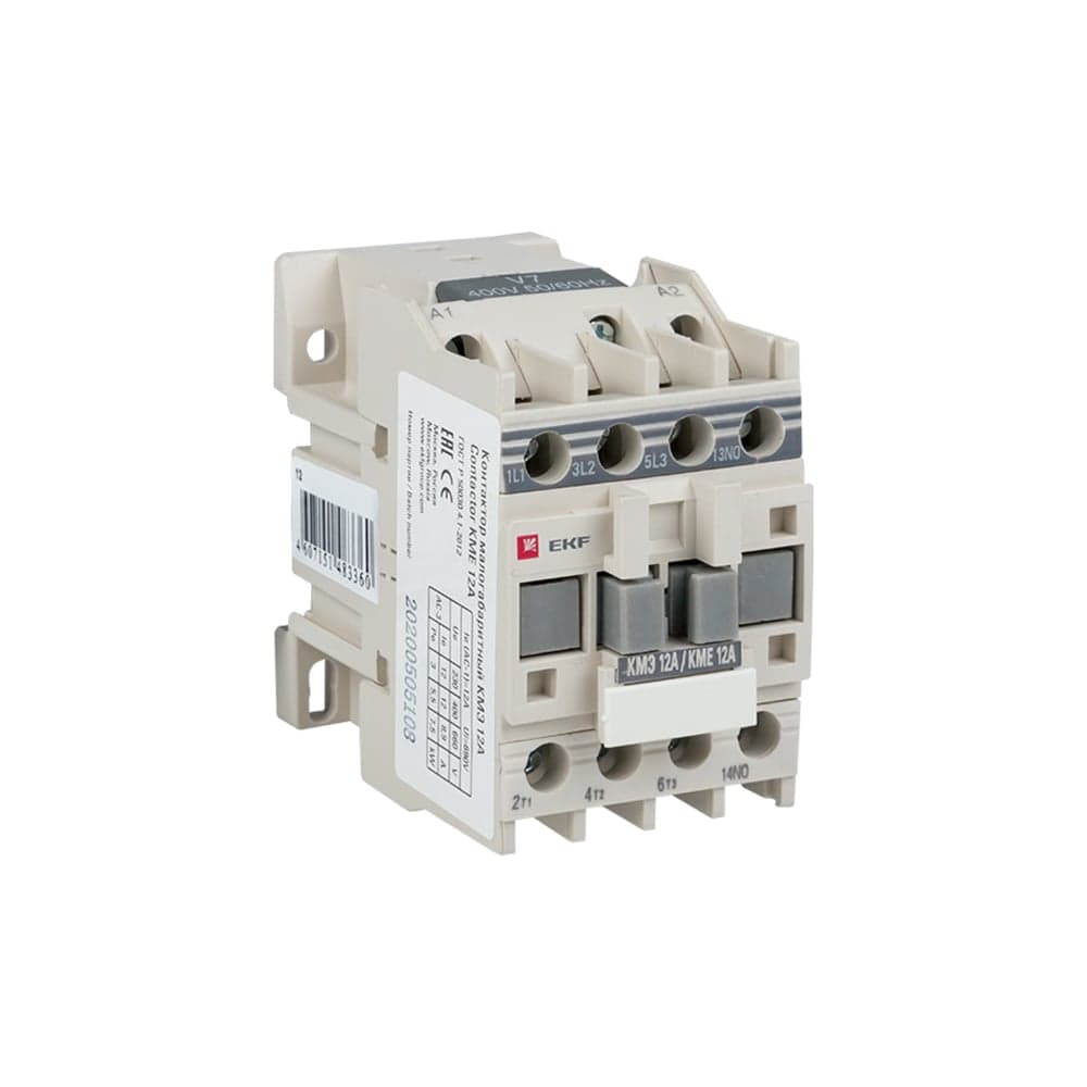 Малогабаритный контактор EKF КМЭ 12А 220В 1NO PROxima ctr-s-12-220