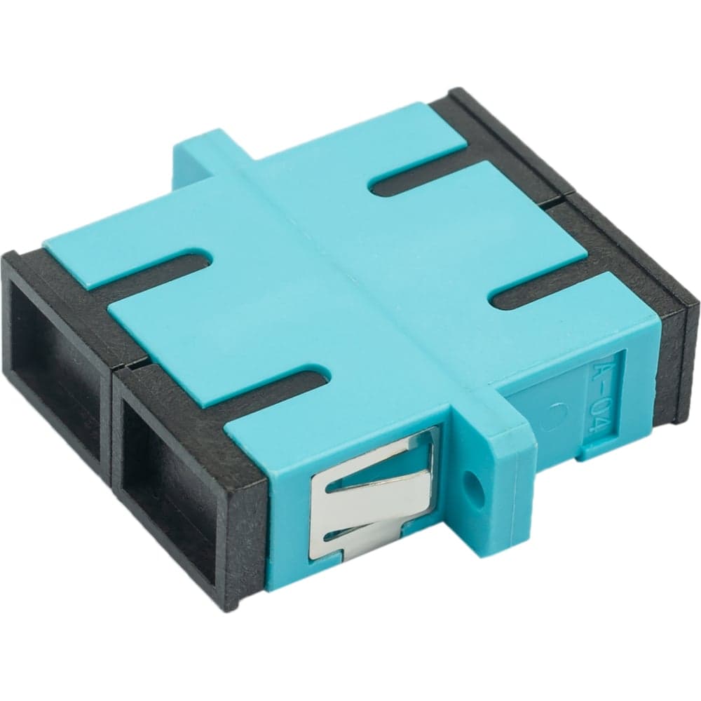 Оптический проходной адаптер DATAREX SC-SC OM3 дуплекс duplex бирюзовый DR-541023