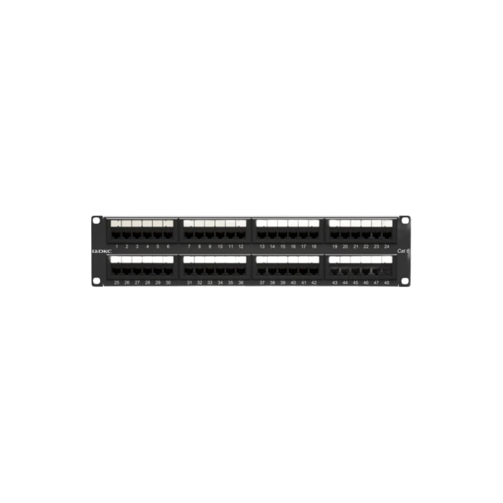 Патч-панель DKC 19",2u,cat6, 48 портов rj45, неэкранированная RN6PPU242