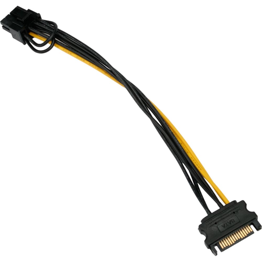 Кабель питания Cablexpert sata, pcie 8pin/sata 15pin, 20см, медный проводник, пакет, CC-PCIE-SATA-20CM