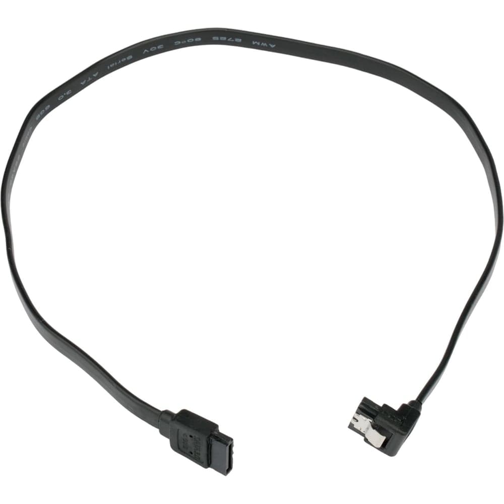 Интерфейсный кабель Cablexpert sata, sata3 7pin/7pin, 50см,мет.защелка,черный,пакет, CC-SATAM-DATA90-BL-50CM
