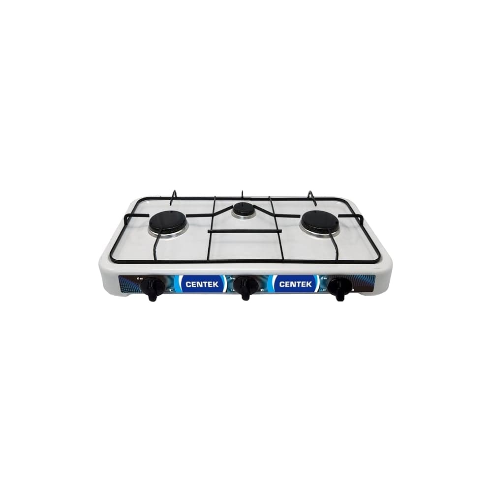 Газовая плитка Centek белая, 3 конфорки CT-1522