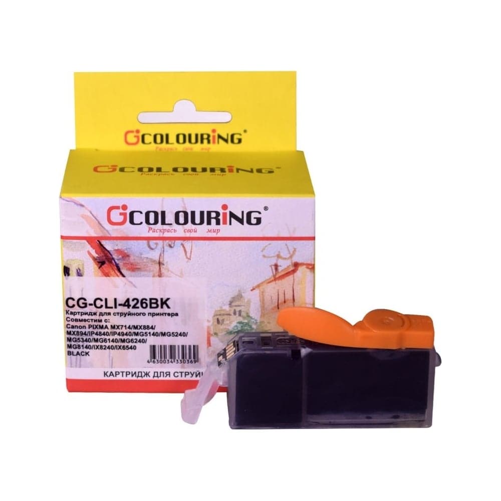 Струйный картридж CLI-426BK для Canon PIXMA MX714/MX884/MX894/iP4840/iP4940 Colouring на водной основе Photo Black 9 мл CG_CLI-426BK_BK