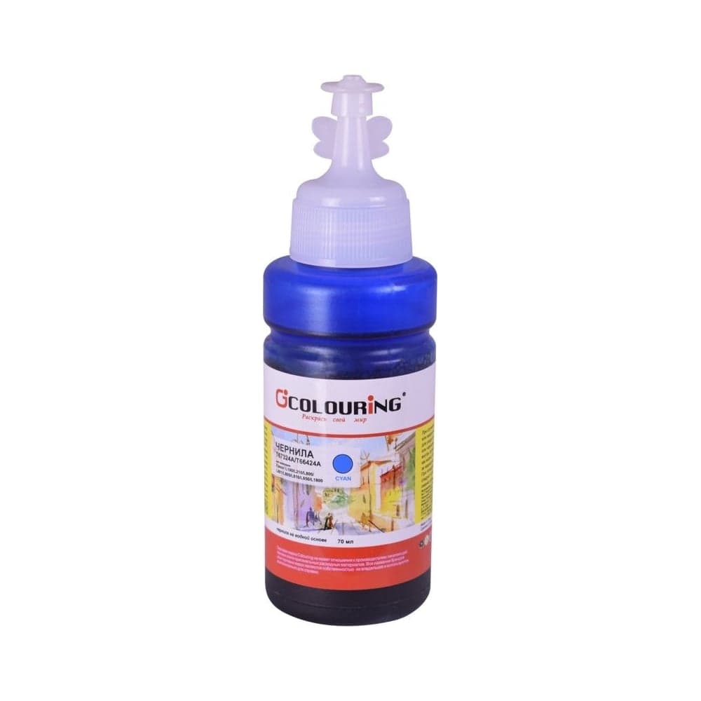 Чернила CG-T67324A для Epson L805/L810/L850/L1800 Colouring на водной основе Cyan 70 мл CG_INK_T67324A_C_70ml