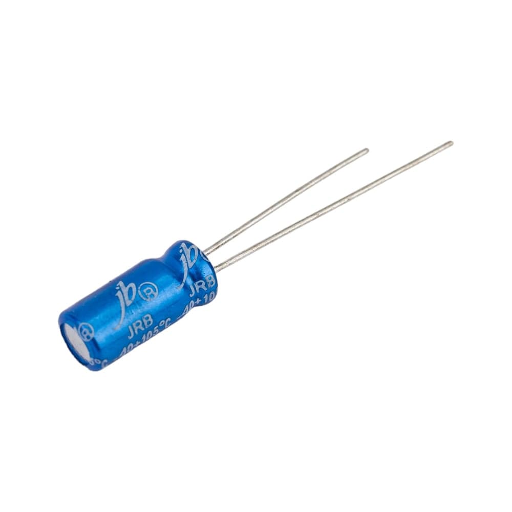 Конденсатор электролитический JB Capacitors 100мкФ, 16В, 105C, 5x11мм, JRB1C101M02000500110000B-38