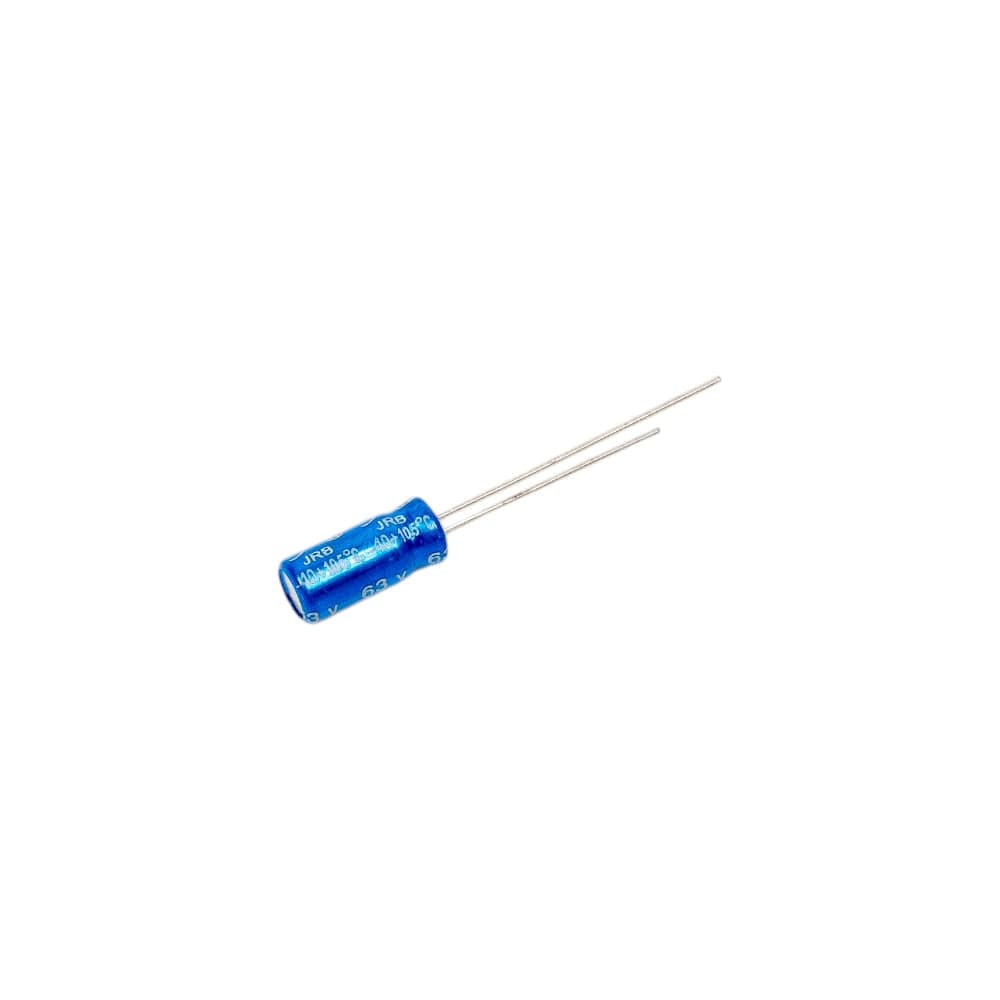 Конденсатор электролитический JB Capacitors 4.7мкФ, 63В, 105C, 5x11мм, JRB1J4R7M02000500110000B-18