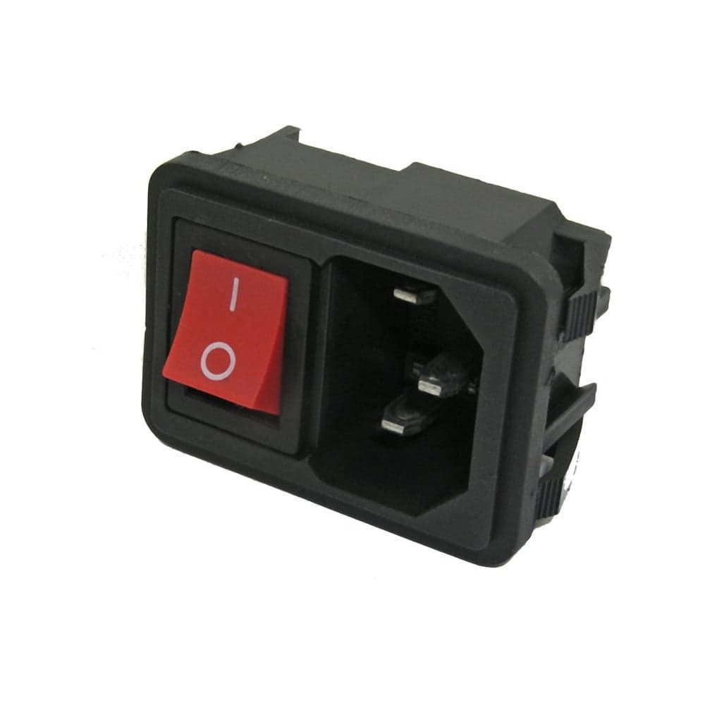 Разъем питания Pro Legend AC-002 красный, с выключателем PL2373