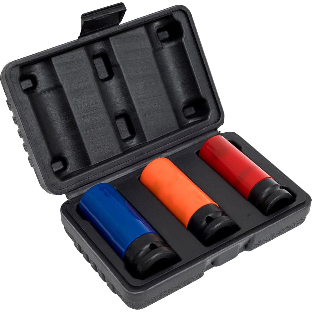 Головки ударные тонкостенные шестигранные 3 предмета, 1/2" DR Forsage F-4032C