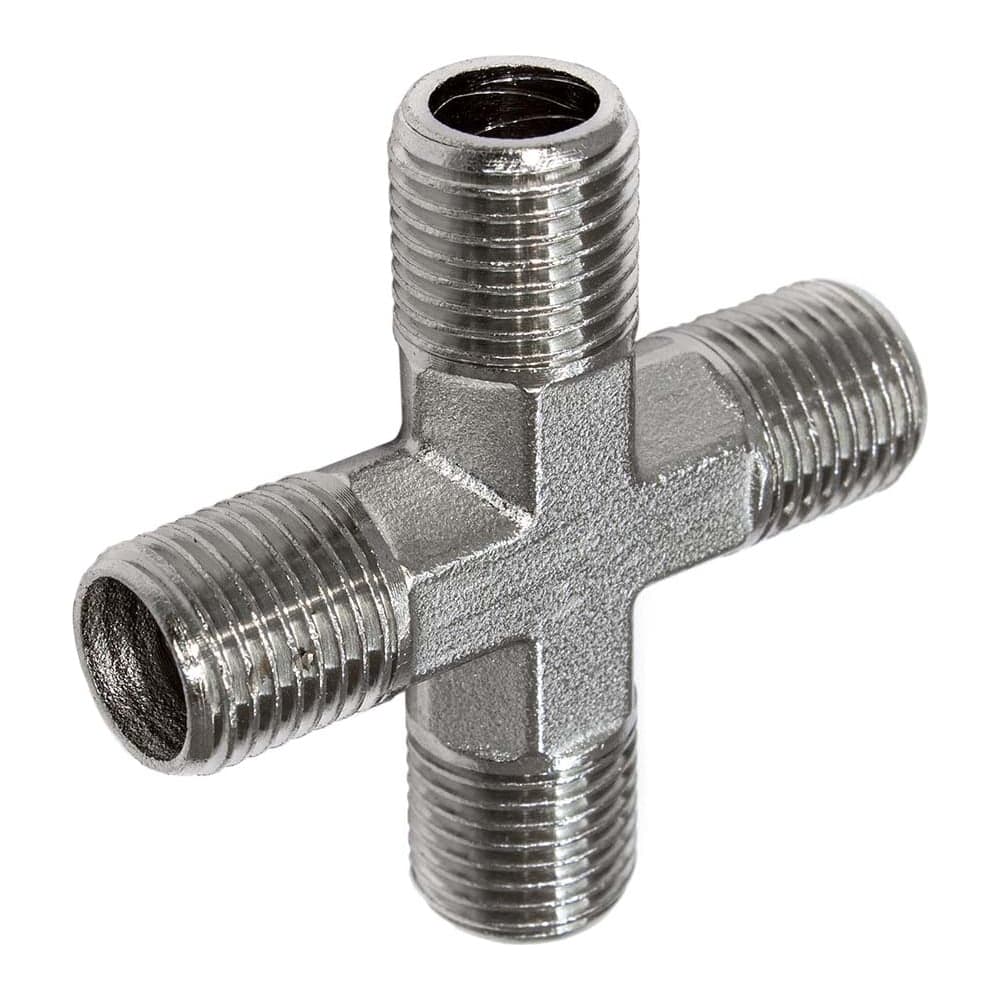 Фитинг крест PI TOOLS X-1/4MMMM резьбовой, для труб. Арт. 0755