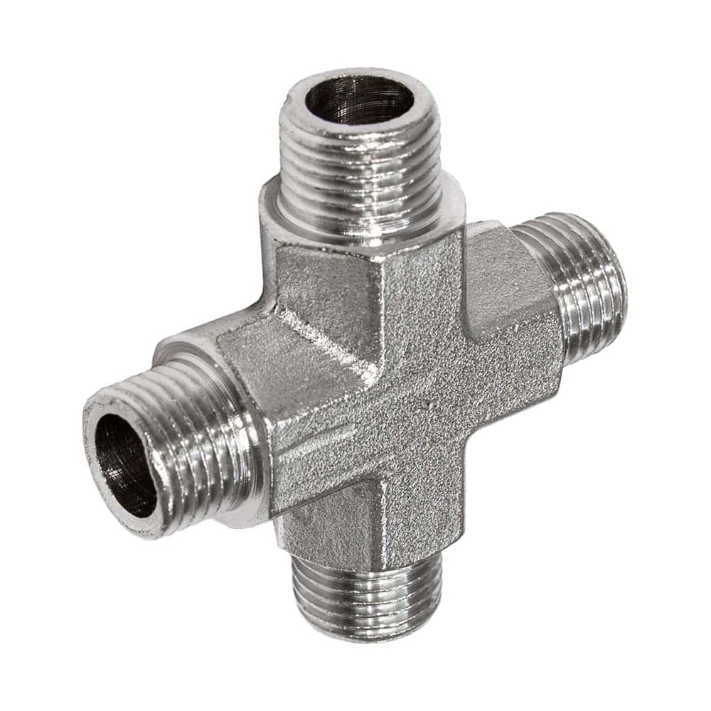 Фитинг крест PI TOOLS X-1/8MMMM резьбовой, для труб. Арт. 0748