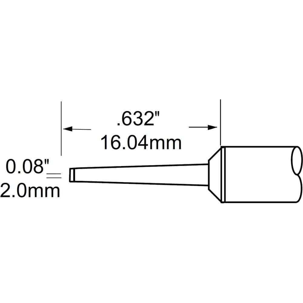 Наконечник (2.0х16.04 мм; клин удлиненный) для MFR-H1 METCAL STP-CHL20