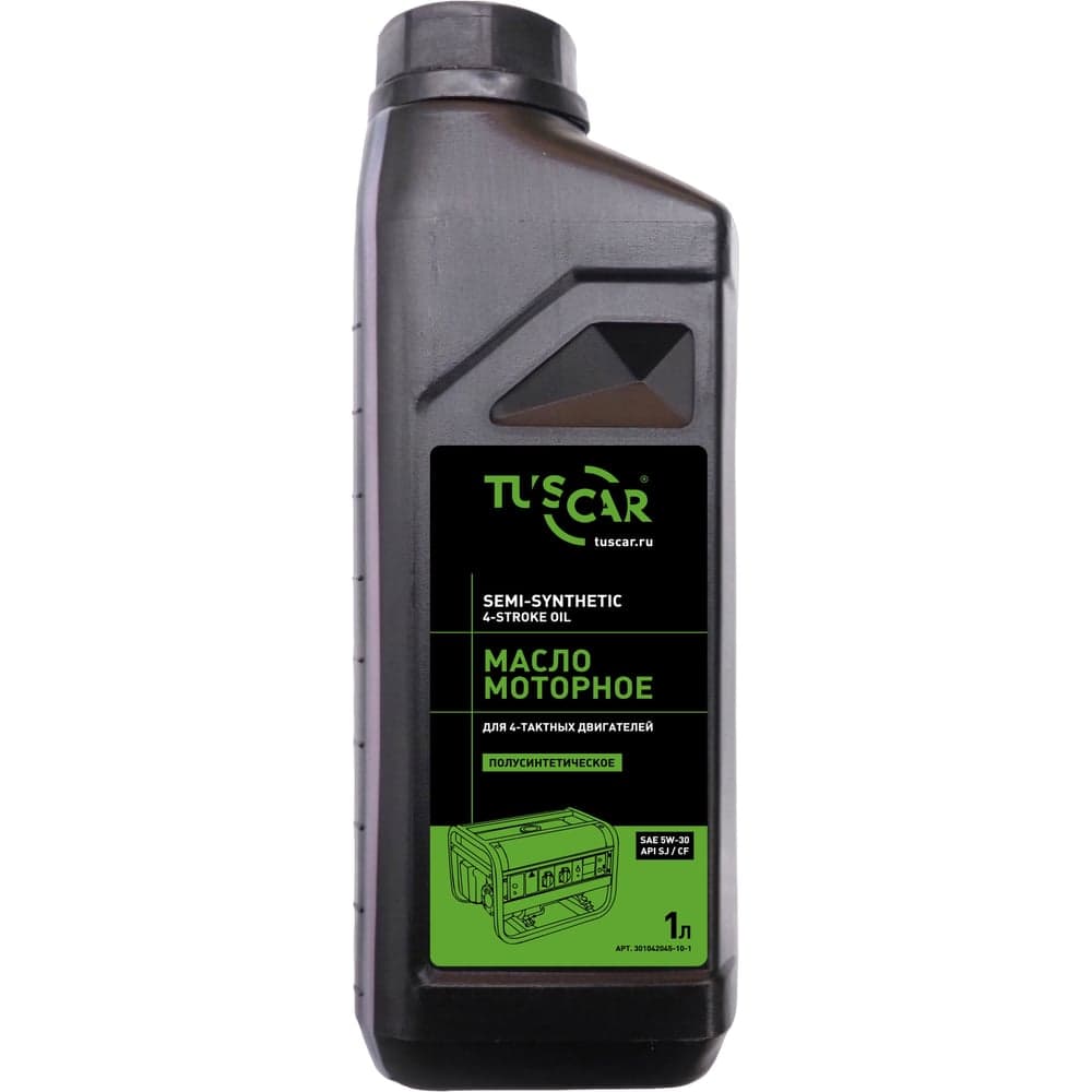 Масло полусинтетическое 4-х тактное 1 л, SAE 5W30, API SJ/CF TUSCAR 301042045-10-1