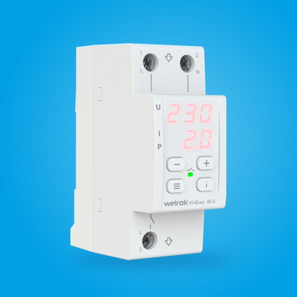 Реле напряжения Welrok c контролем тока vi-40 red 4660251140243