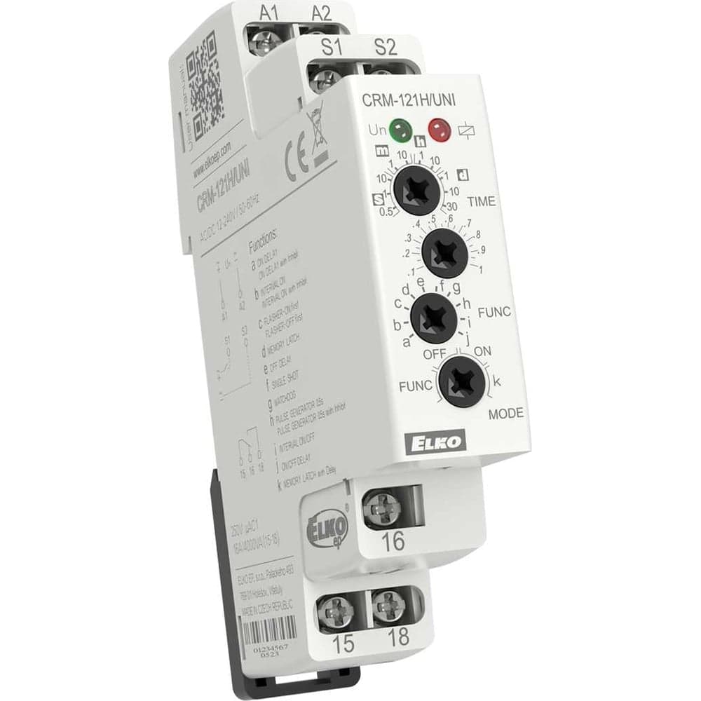 Многофункциональное реле времени ELKO EP CRM-121H/UNI с гальван. развязанным управ. входом, 1x changeover / SPDT 16A (AgNi) КА-00000160