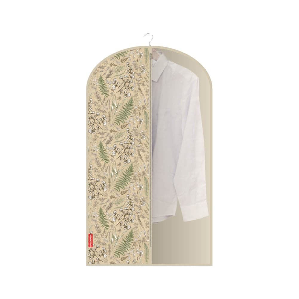 Чехол для одежды Hausmann ПЭТ/ПП, 60x100 см, растительный принт/бежевый HM-PICF01