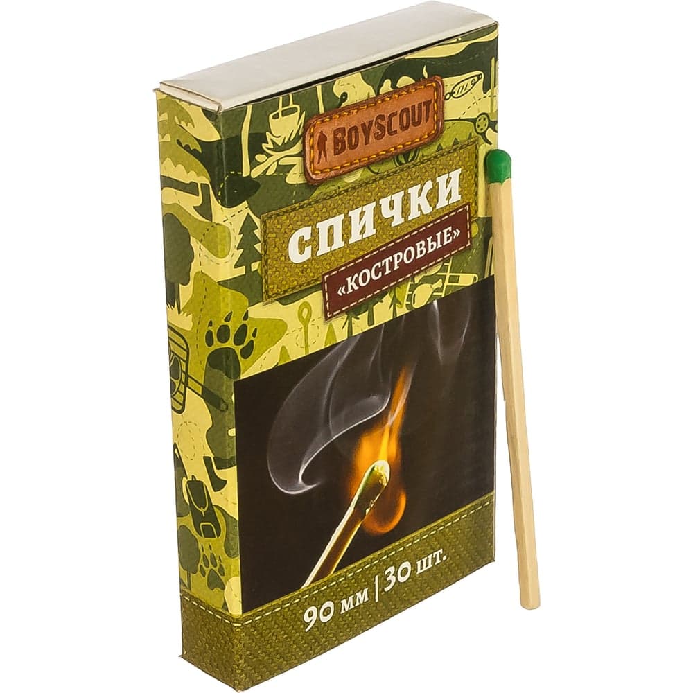 Костровые спички BOYSCOUT 90 мм, 30 шт /80/20 61029