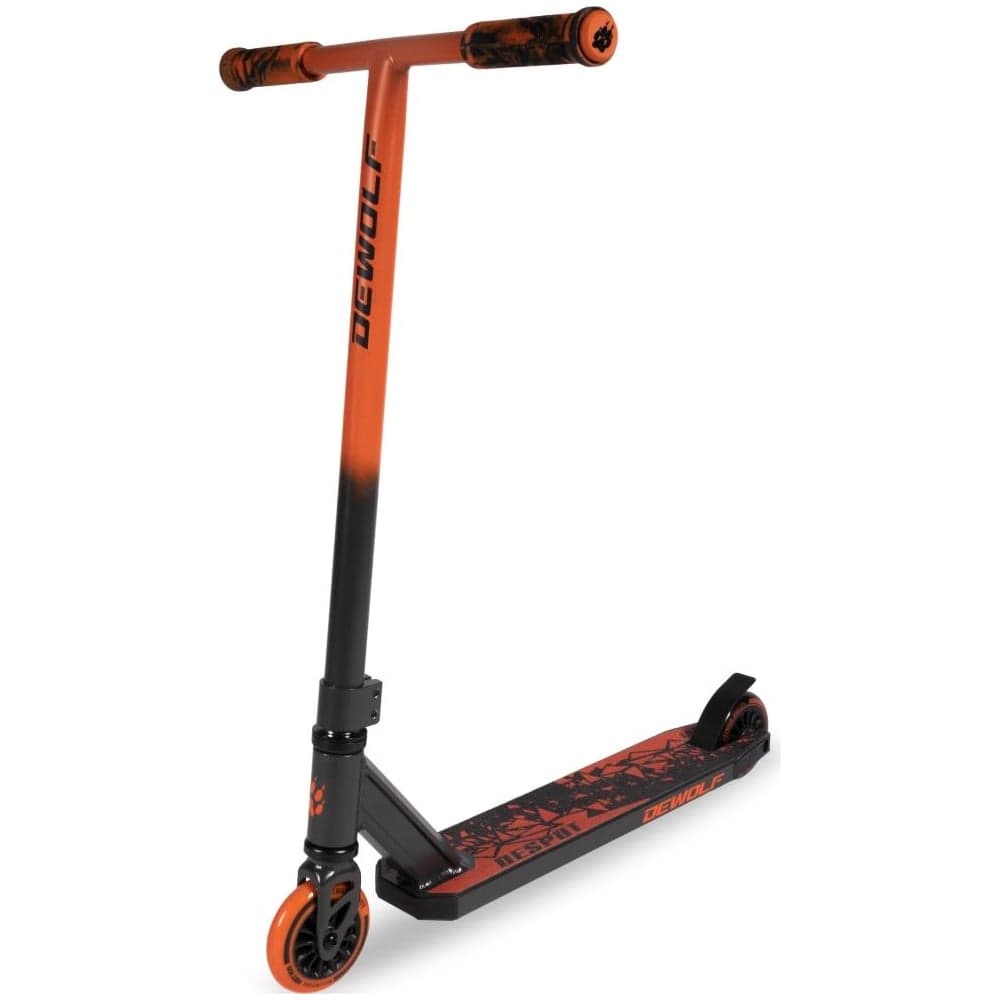 Трюковой самокат DEWOLF despot 100, цвет black/orange DWST25100100O