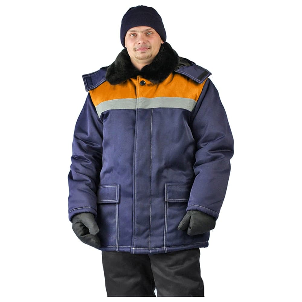 Зимняя куртка URSUS УРАЛ темно-синяя/оранжевая, КУР802-004; 48-50, 182-188