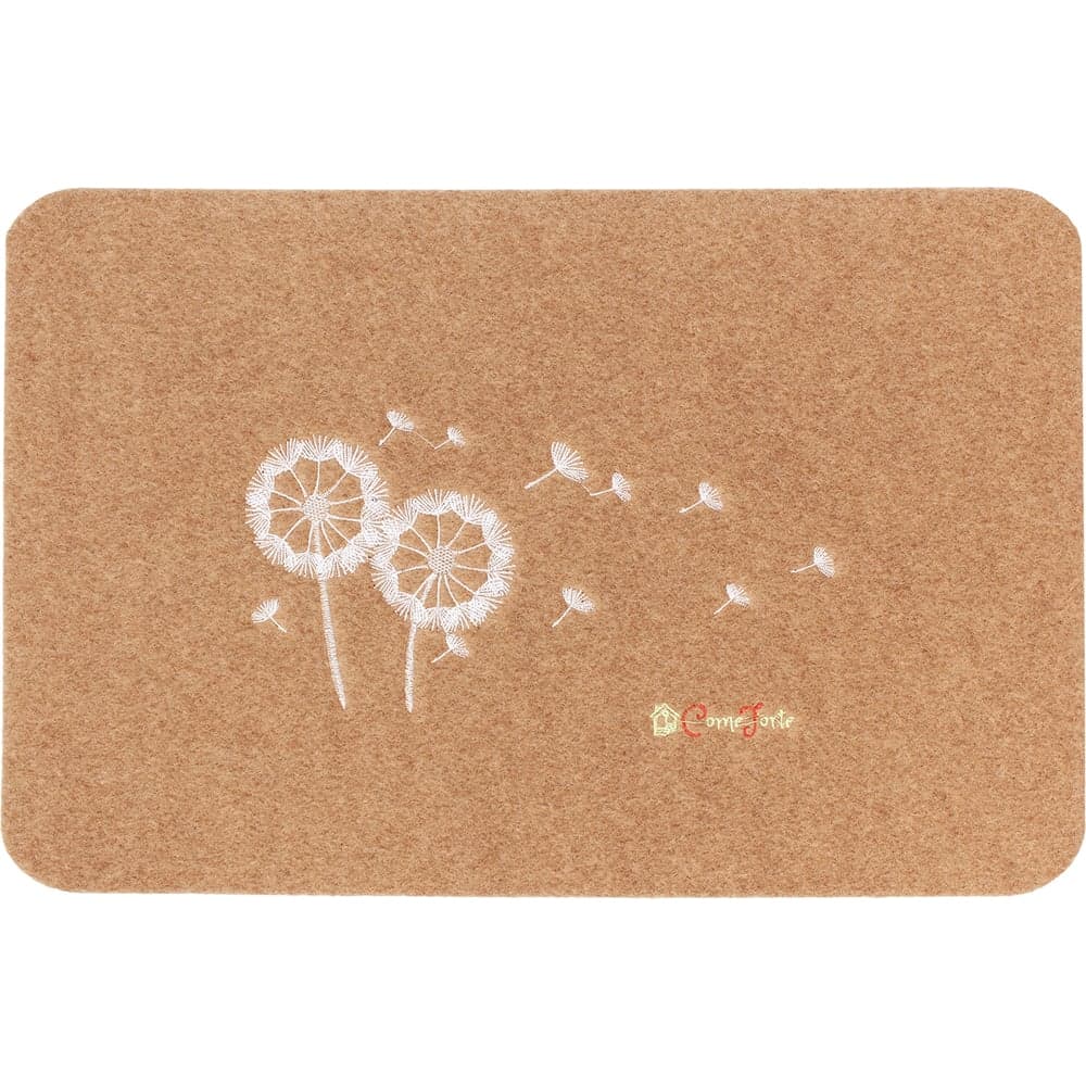 Влаговпитывающий коврик ComeForte «ВЕЛЮР» Одуванчик 40x60см Бежевый TCLR/W-1003