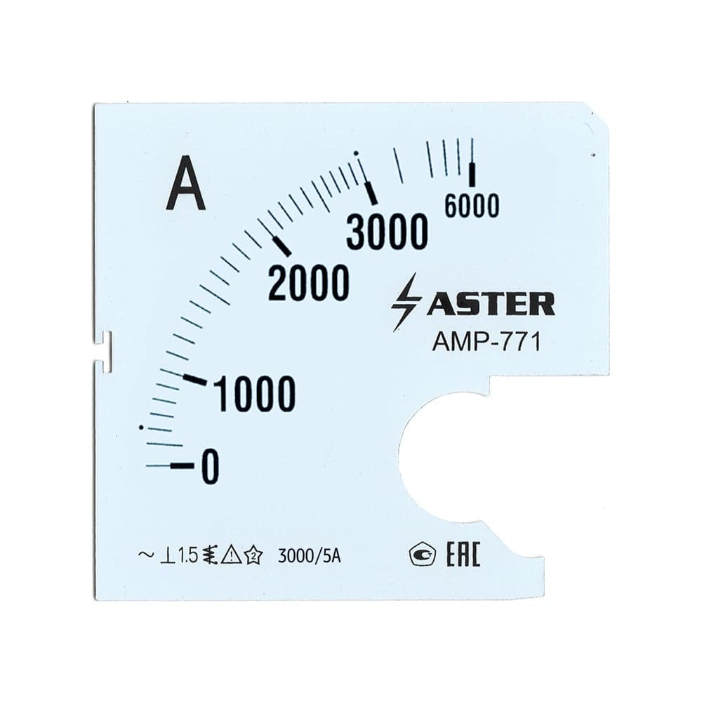 Шкала к амперметру ASTER amp-771 3000/5 а SC771-3000