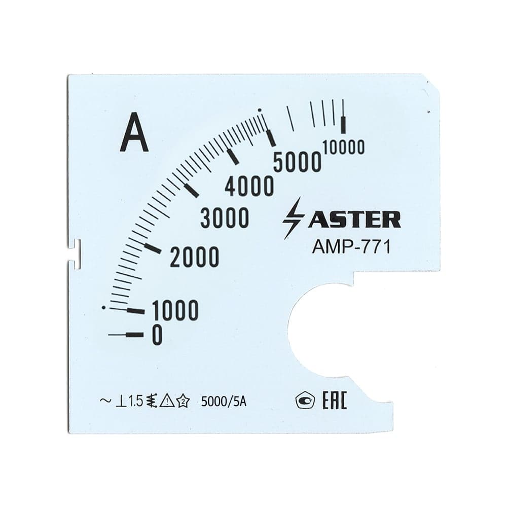 Шкала к амперметру ASTER amp-771 5000/5 а SC771-5000