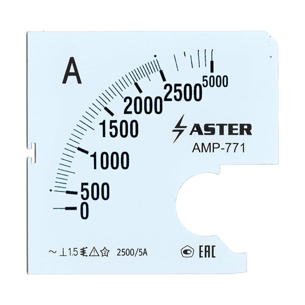 Шкала к амперметру ASTER amp-771 2500/5 а SC771-2500