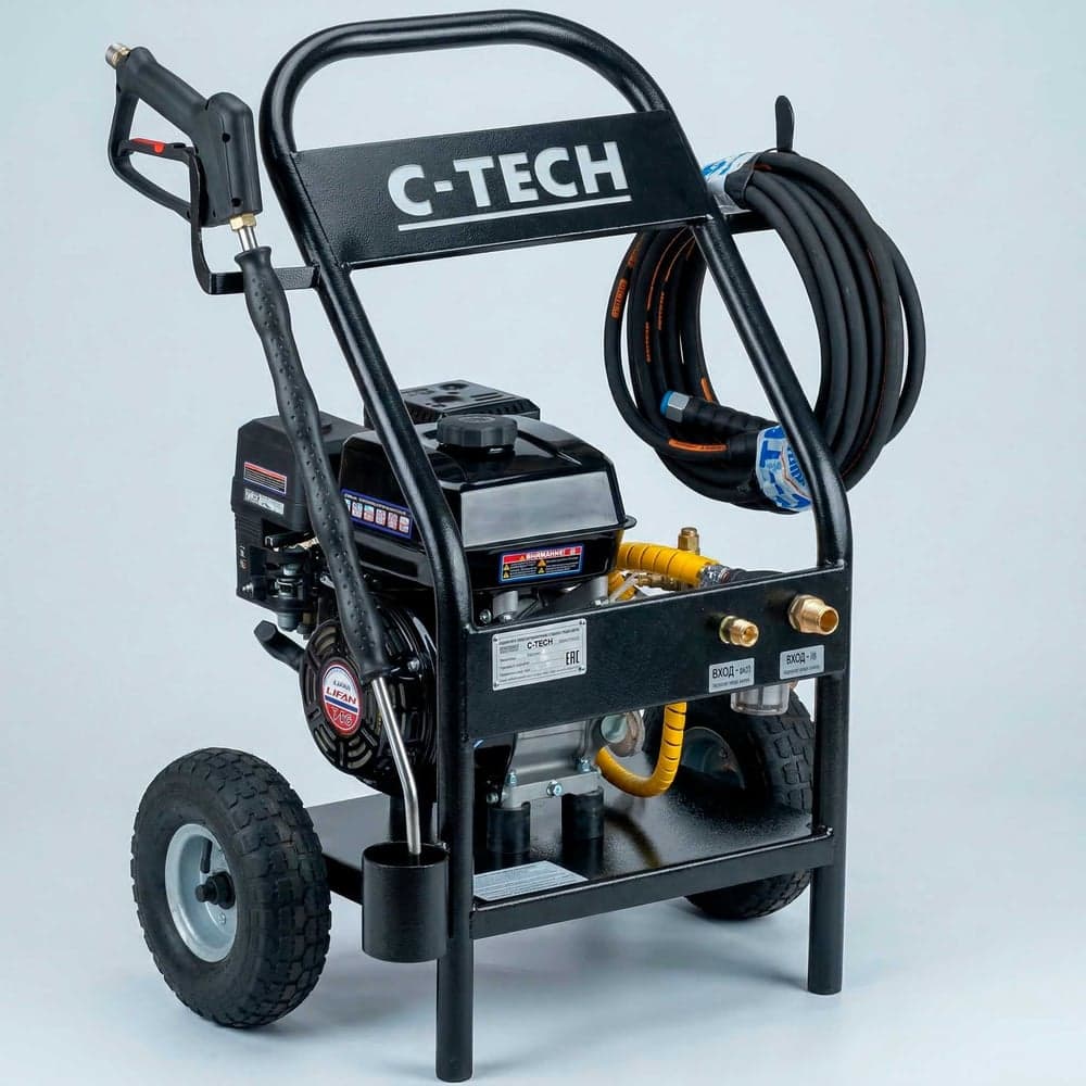 Бензиновая мойка высокого давления C-TECH 200 бар, до 600 л/ч, 4.8 кВт / 7 л.с. NC2010FT1BP