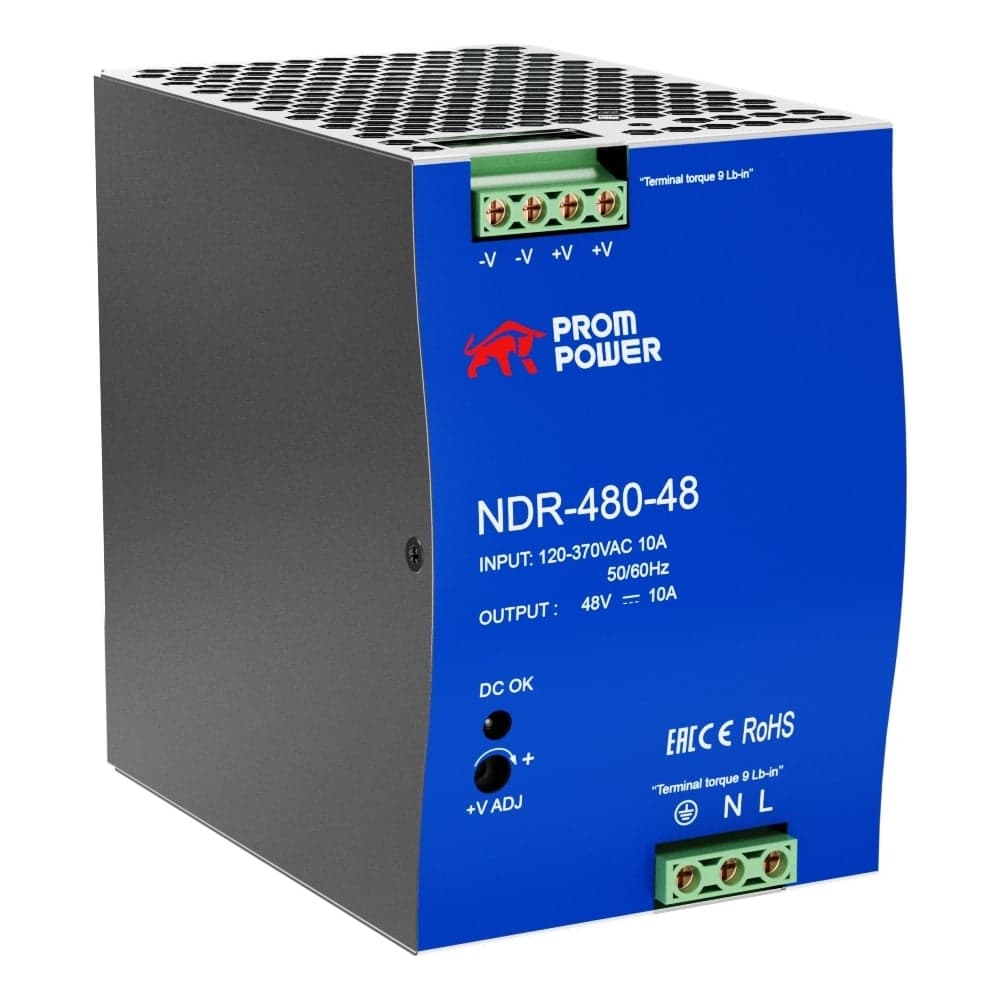 Источник питания Prompower ndr-480-48, на выходе 48 в dc, 10 а, 480 вт. входное 85-264 в ac (120-370 в dc) NDR48048