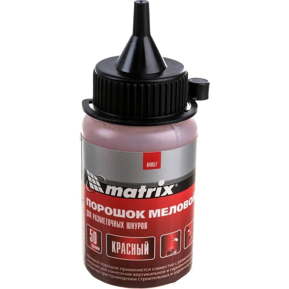 Меловой красный порошок 50 г, для разметочных шнуров MATRIX 84857