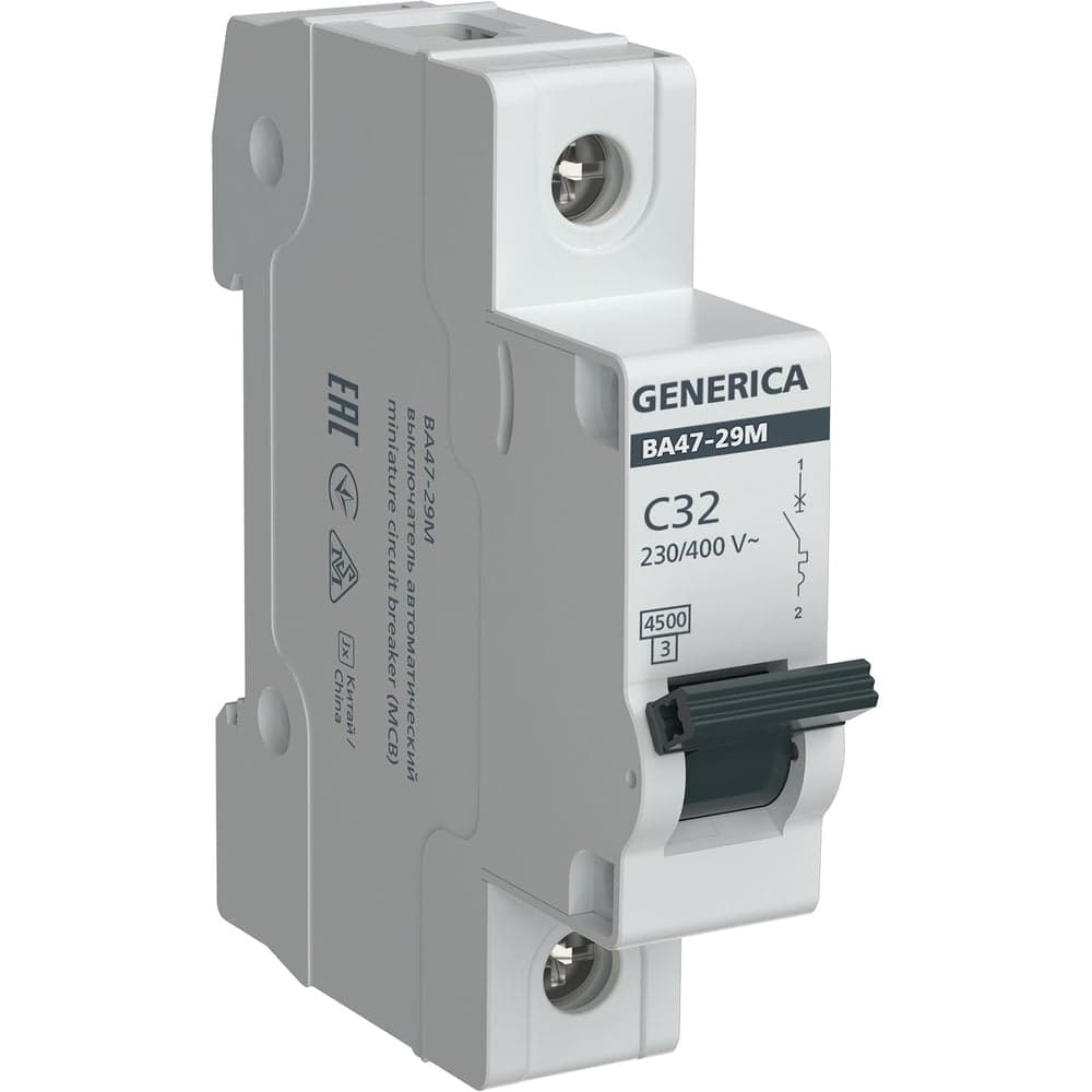 Автоматический выключатель GENERICA ВА47-29М 1p 32а 4,5кА c MVA21-1-032-C-G