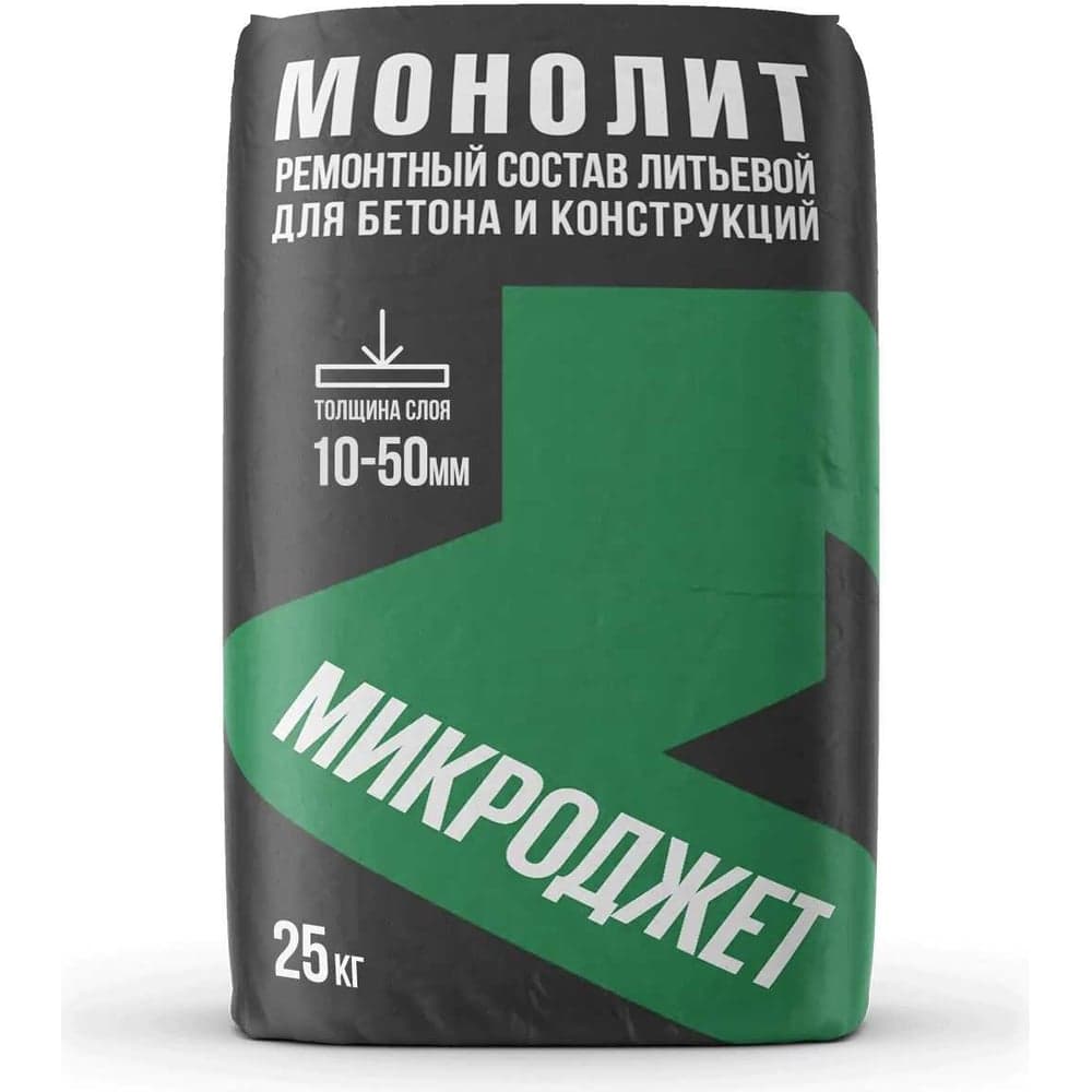 Ремонтный состав Микроджет литьевой для бетона и конструкций Монолит 25 кг 3018