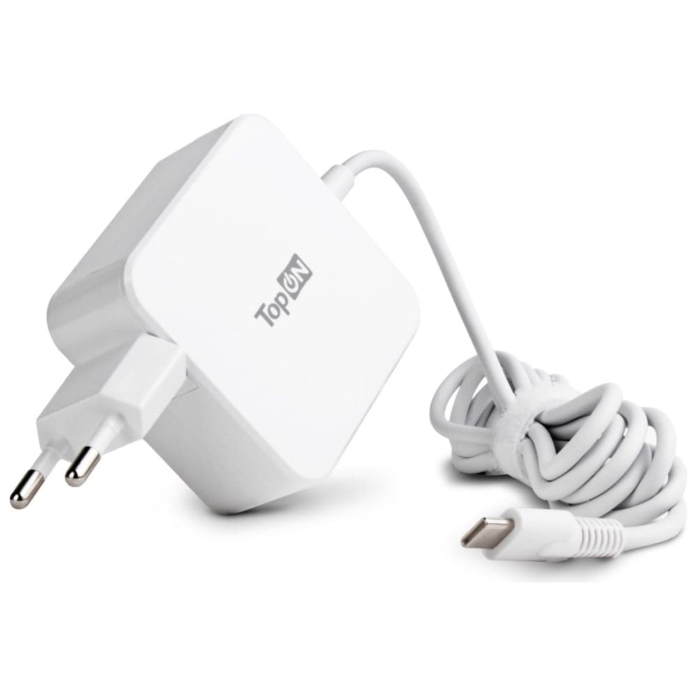 Блок питания для lenovo TopOn 20v 2.25a 45w usb type-c формфактор квадрат белый TOP-LE45QW