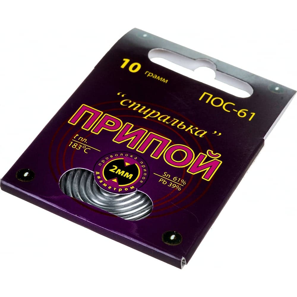 Припой "Спиралька" ПОС-61 (10 г) Connector PPSP-POS61-10