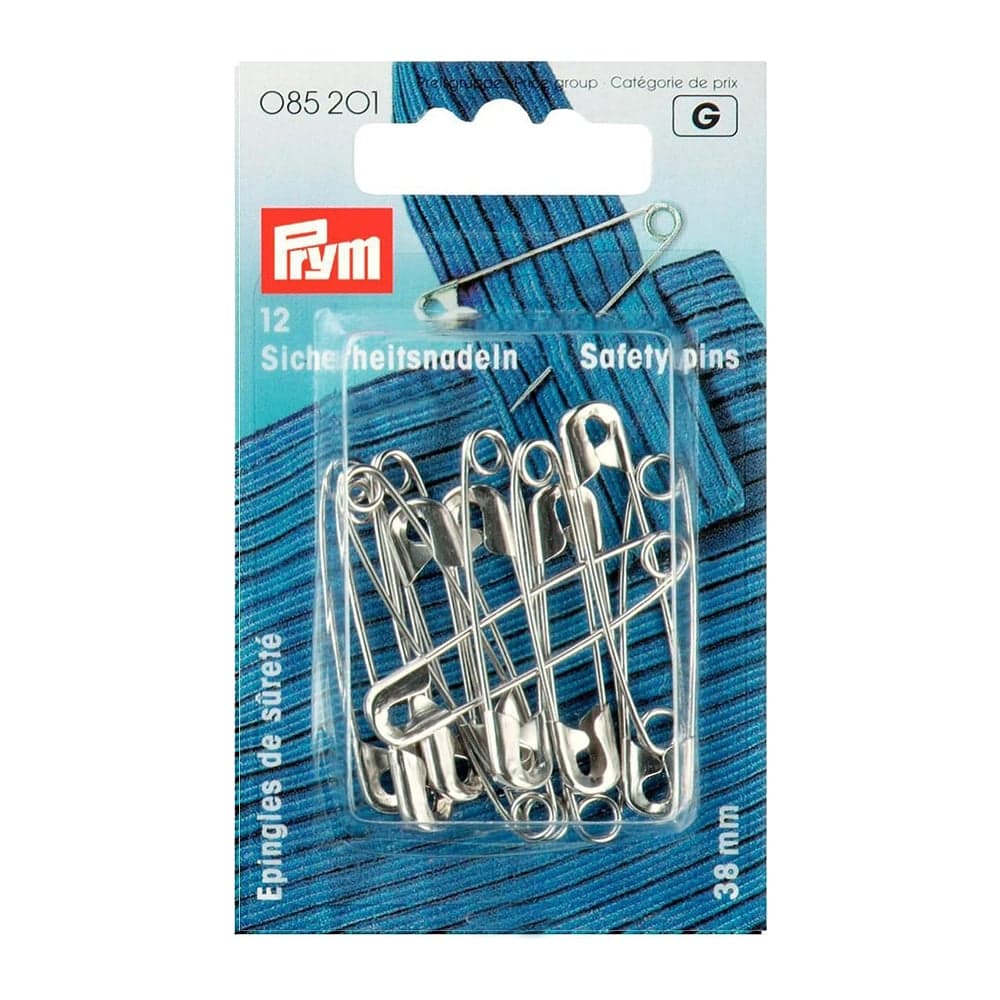 Английские булавки PRYM 12 шт 38 мм 085201 сталь под никель 502451