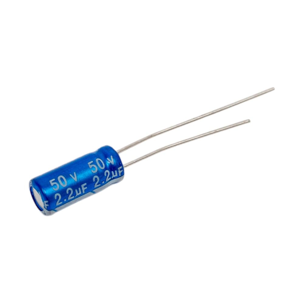 Конденсатор электролитический JB Capacitors 2.2мкФ, 50В, 105C, 5x11мм, JRB1H2R2M02000500110000B-73