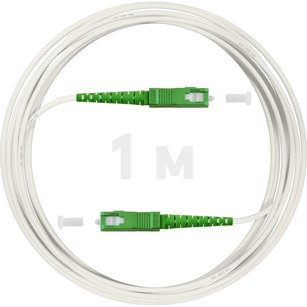 Оптический патч-корд KSC LIGHT PON SC/APC-SC/APC SM G.657A1 (9/125) Simplex 3.0 мм LSZH - 1 м PO-SM7A1-SX3-SCA-SCA-1