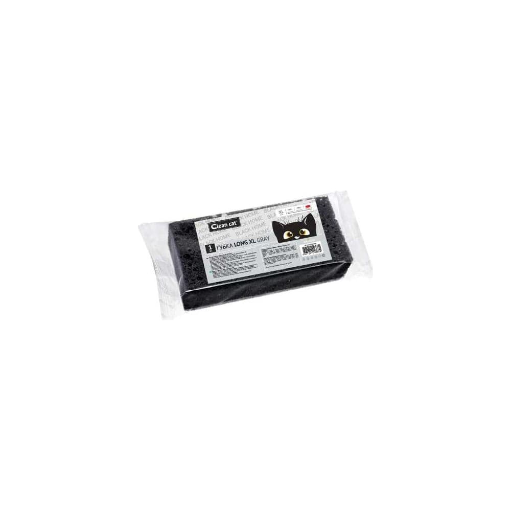 Губка EUROHOUSE CleanCat Black Home Long XL gray, 1 шт., размер 15,5x7,2x4 см ГКК386