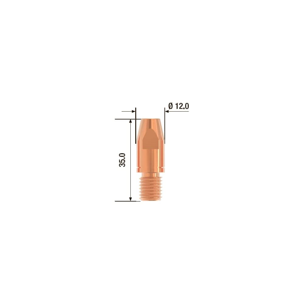 Наконечник контактный CuCrZr (25 шт; M10; 35 мм; 1.0 мм) FUBAG FB.CTM10.35-10