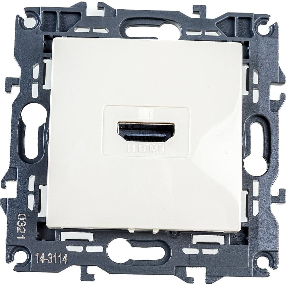 Розетка HDMI ЭРА 14-3114-02 IP20, Elegance, слоновая кость Б0034333