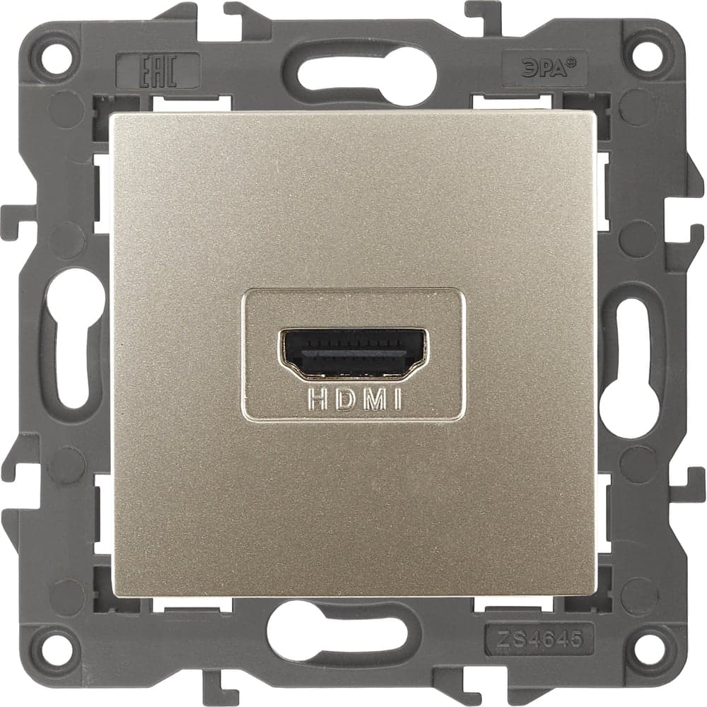 Розетка HDMI ЭРА 14-3114-04 IP20, Elegance, шампань Б0034335