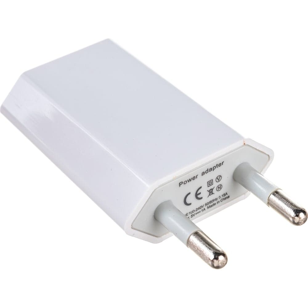 Сетевое зарядное устройство REXANT iPhone/iPod USB белое СЗУ 5V, 1000 mA 18-1194