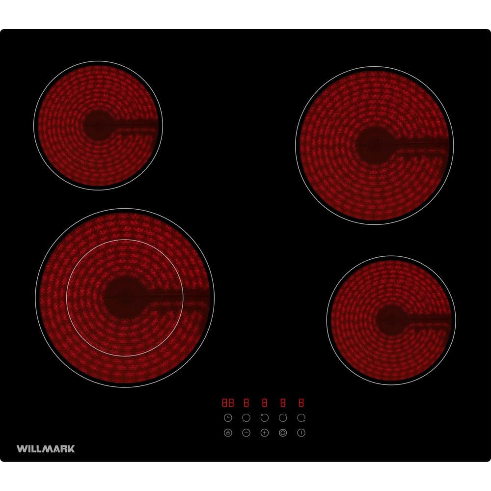 Стеклокерамическая варочная поверхность Willmark WCH-4602R 60 см, таймер, блокировка поверхности, автоотключение, 9 уровней мощности, dual zone 1002274